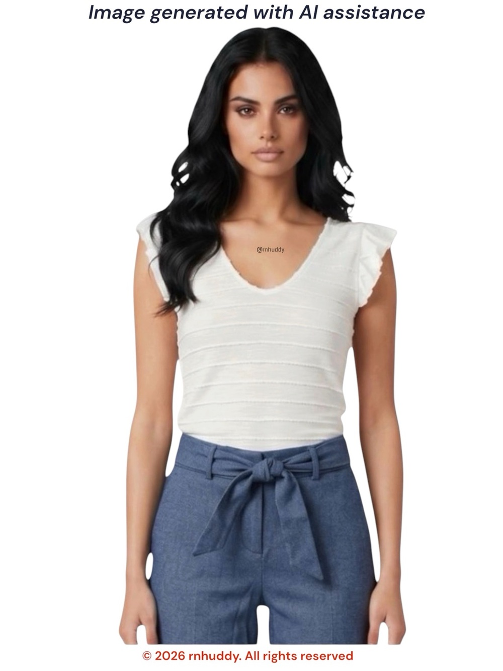 By Anthropologie S white bubble sleeve Tank